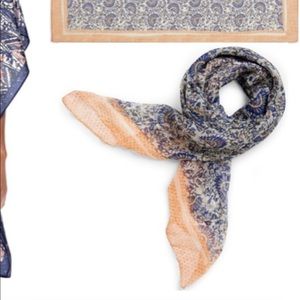 Tory Burch ocean mist multi scarf